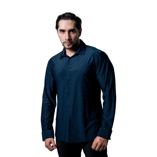 CAMISA MANGA LARGA LE BARON ELS923NAVY