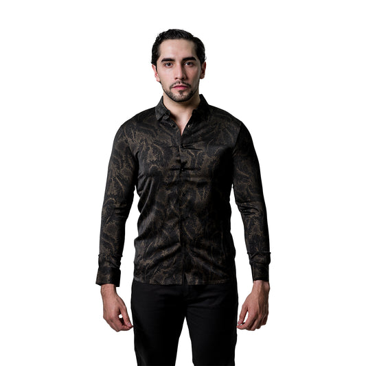 CAMISA MANGA LARGA BAROCCO BRONCE B402BRONZ