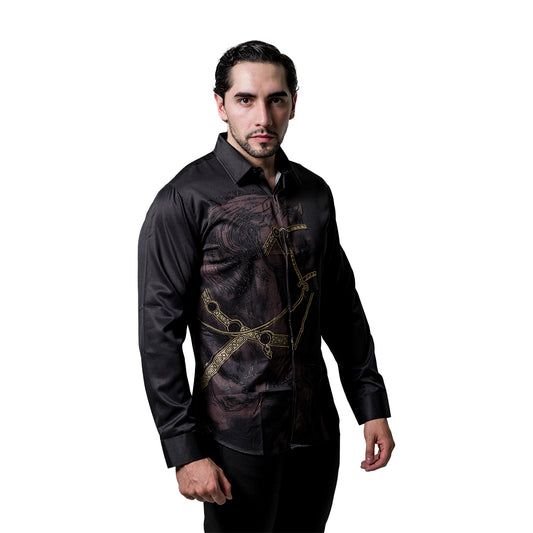 CAMISA MANGA LARGA LE BARON ERS408BLACK