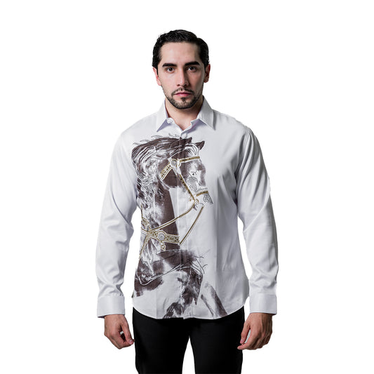 CAMISA MANGA LARGA LE BARON ERS408WHITE