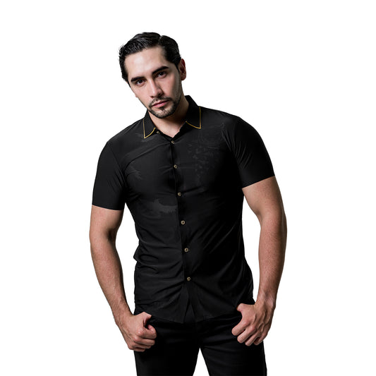 CAMISA MANGA CORTA BAROCCO BSS960BLKGL