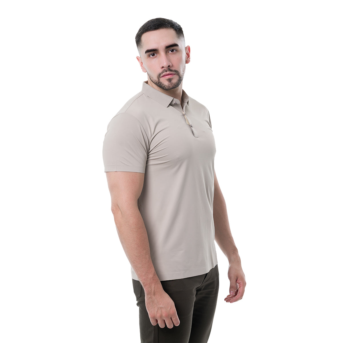 PLAYERA COLLORS COUTUR BEIGE POLO25BEIGE