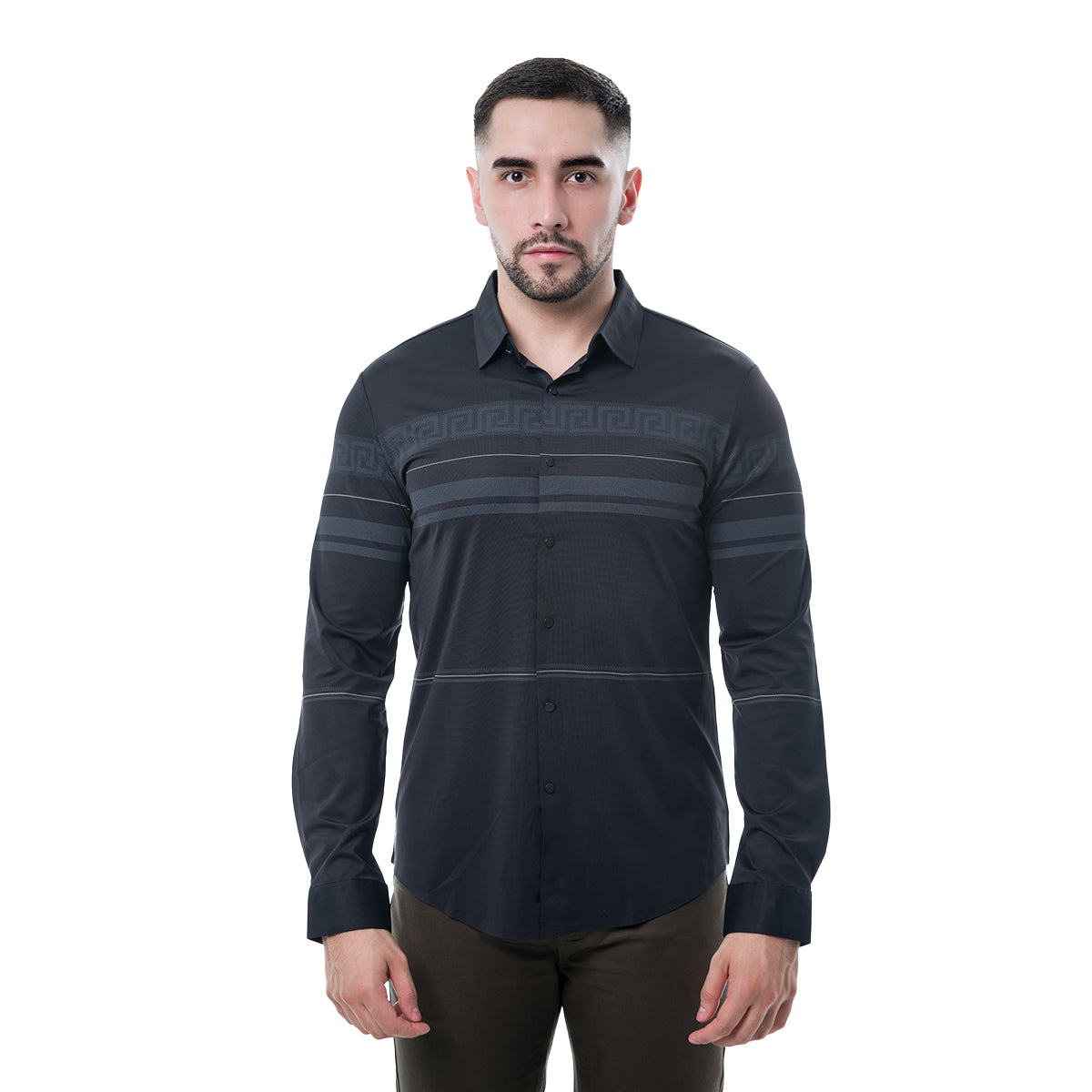 CAMISA MANGA LARGA BLACK MODERNO MJLSL216BLACK