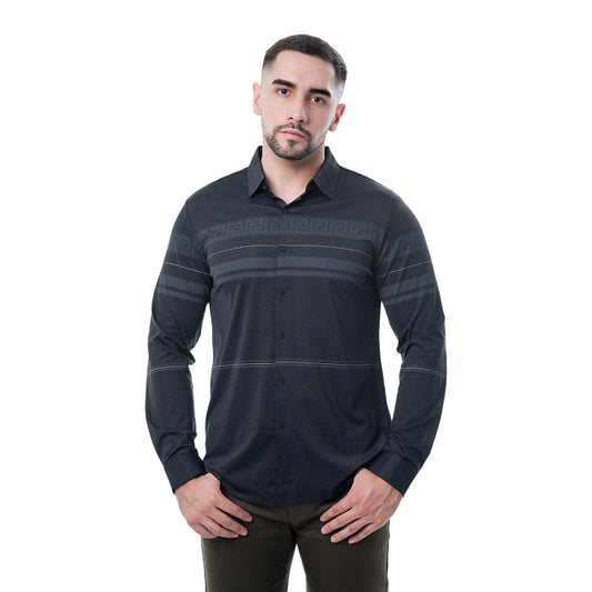 CAMISA MANGA LARGA BLACK MODERNO MJLSL216BLACK