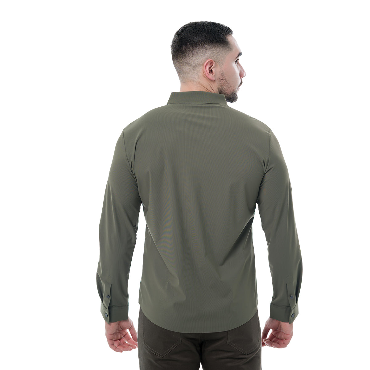 CAMISA MANGA LARGA GRAY GREEN MODERNO MKLSL217GRAYGREEN