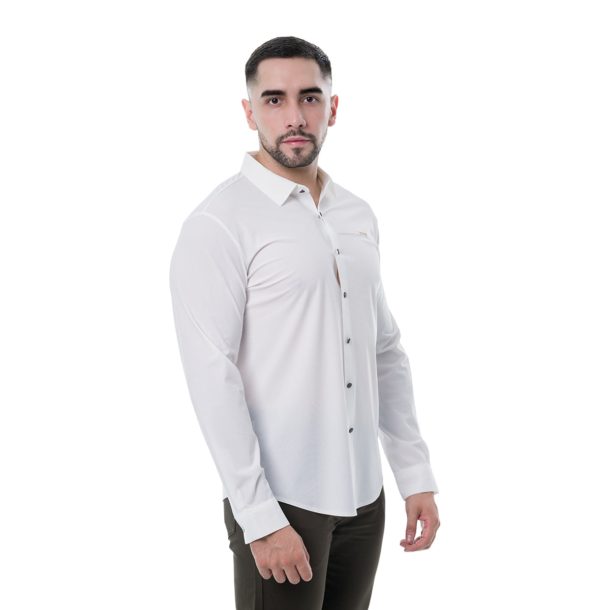 CAMISA MANGA LARGA WHITE MODERNO MJLSL214WHITE