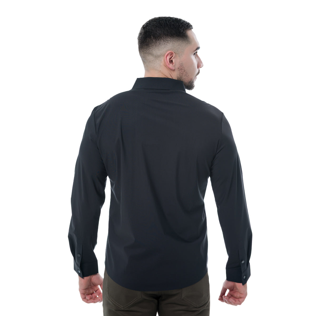 CAMISA MANGA LARGA BLACK MODERNO MJLSL214BLACK