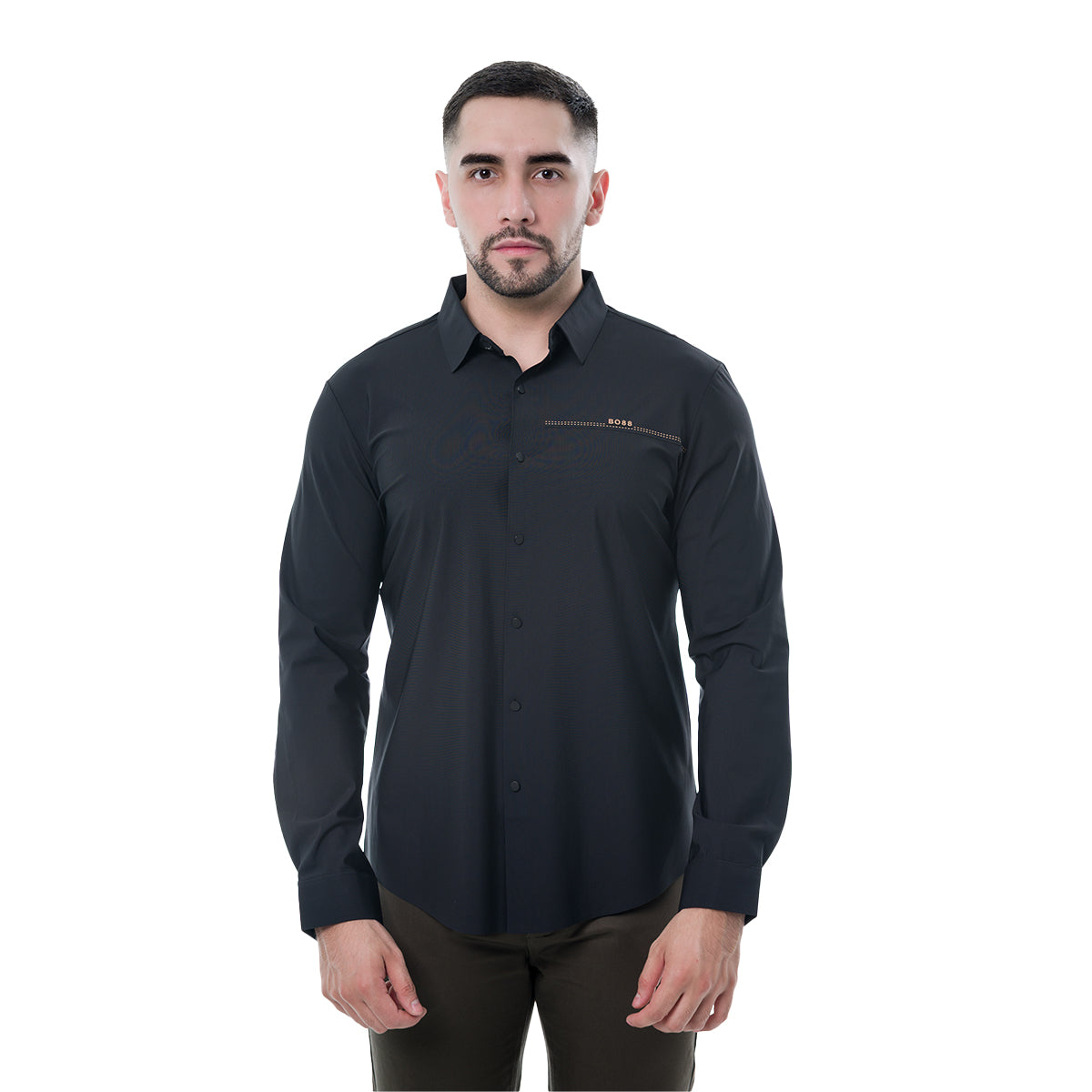 CAMISA MANGA LARGA BLACK MODERNO MJLSL214BLACK