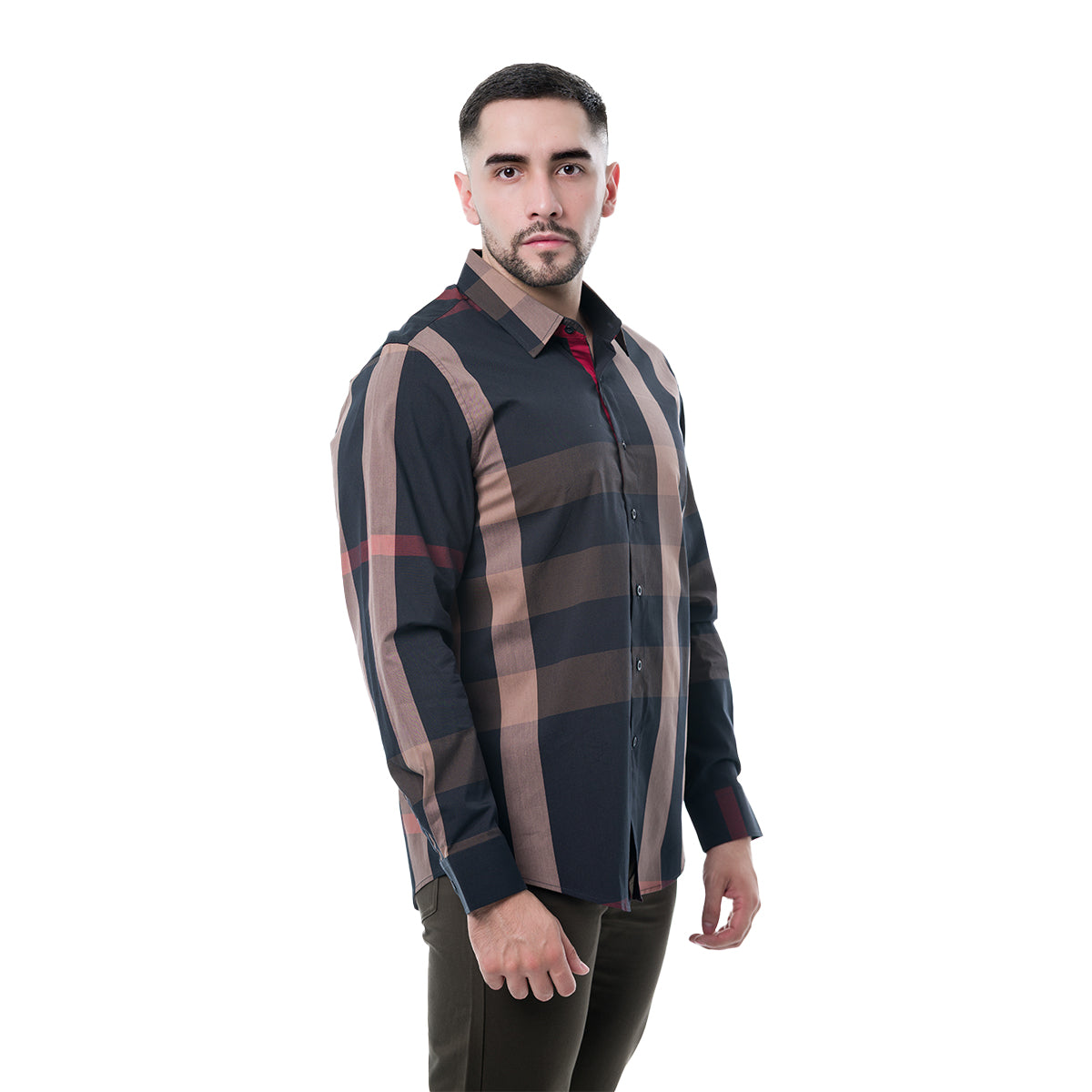 CAMISA MANGA LARGA CHARCOAL CLAVI CJLS103CHARCOAL