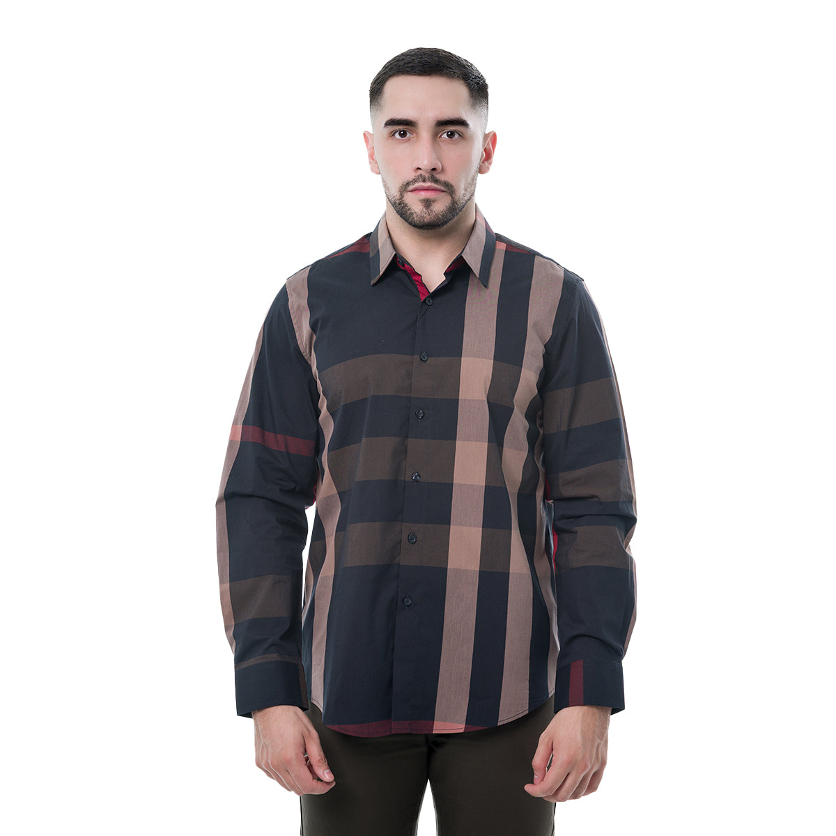 CAMISA MANGA LARGA CHARCOAL CLAVI CJLS103CHARCOAL