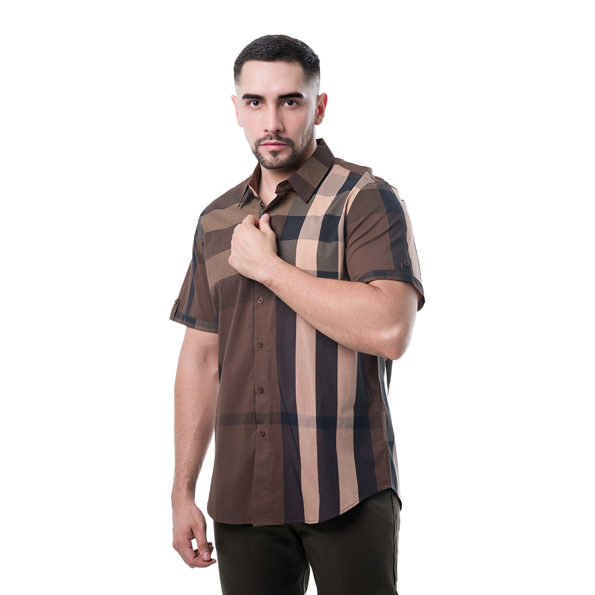 CAMISA MANGA CORTA COFFEE CLAVI CJSS207COFFEE