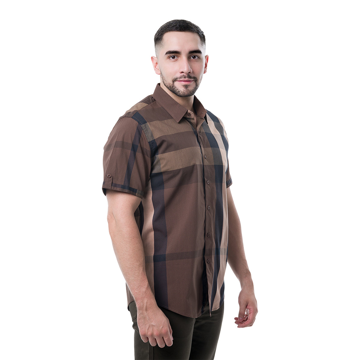 CAMISA MANGA CORTA COFFEE CLAVI CJSS207COFFEE