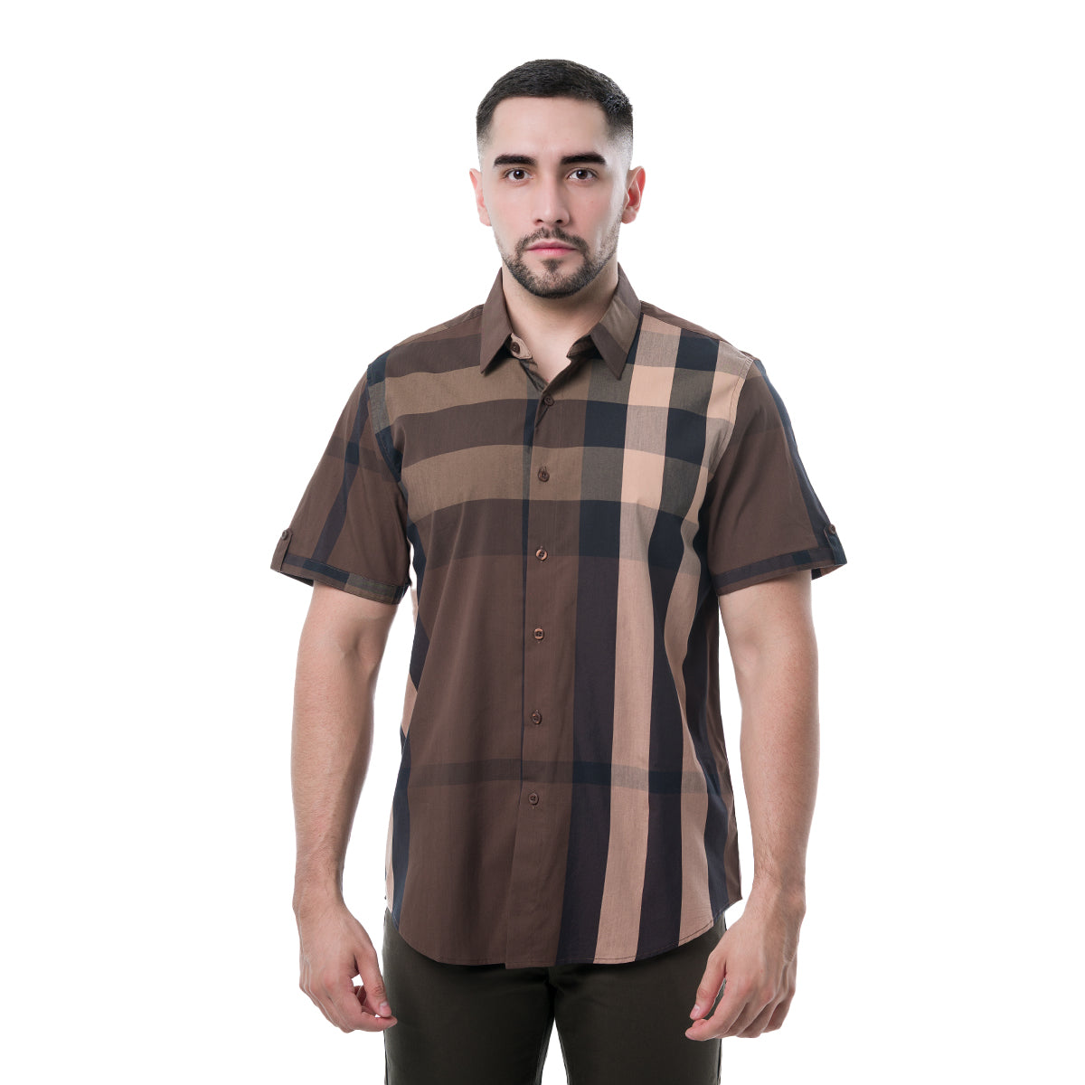 CAMISA MANGA CORTA COFFEE CLAVI CJSS207COFFEE