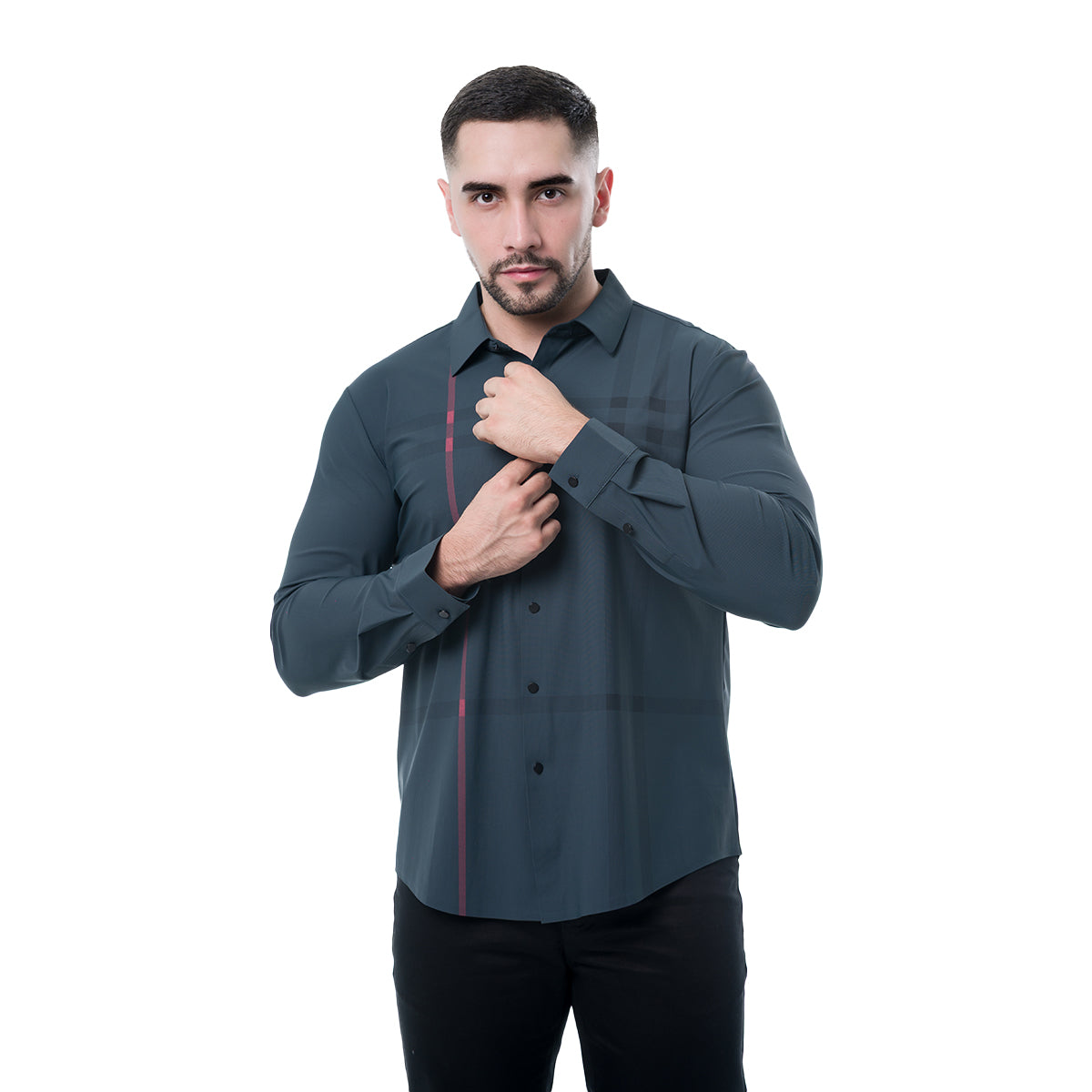 CAMISA MANGA LARGA DARK NAVY MODERNO MJLSL217DARKNAVY