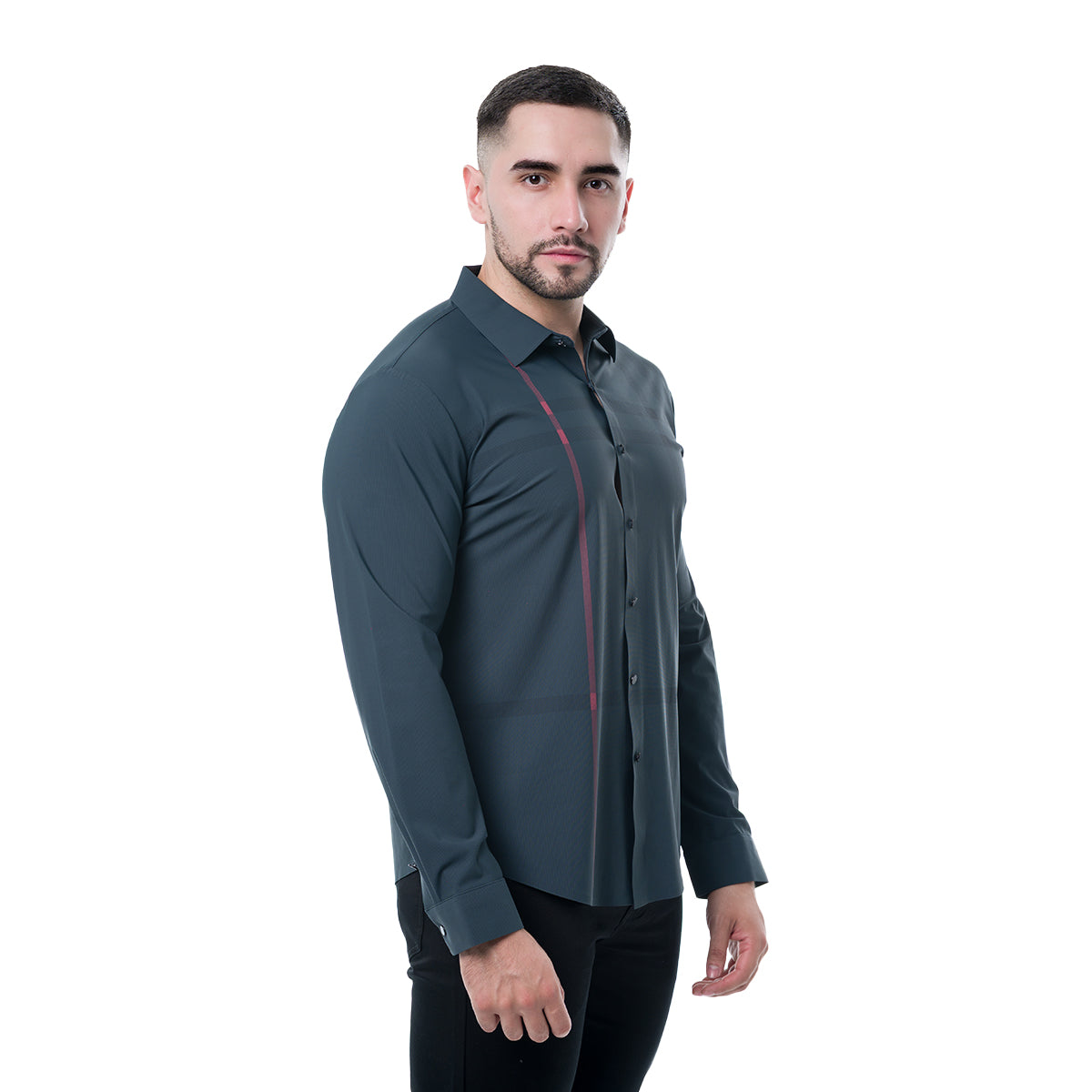 CAMISA MANGA LARGA DARK NAVY MODERNO MJLSL217DARKNAVY