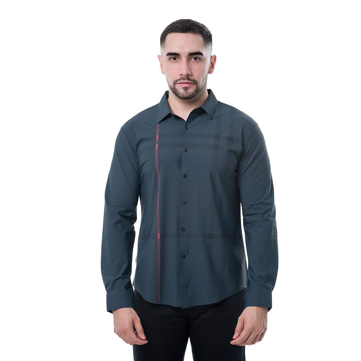 CAMISA MANGA LARGA DARK NAVY MODERNO MJLSL217DARKNAVY