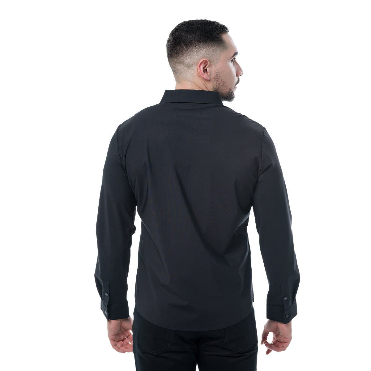 CAMISA MANGA LARGA BLACK MODERNO MJLSL217BLACK