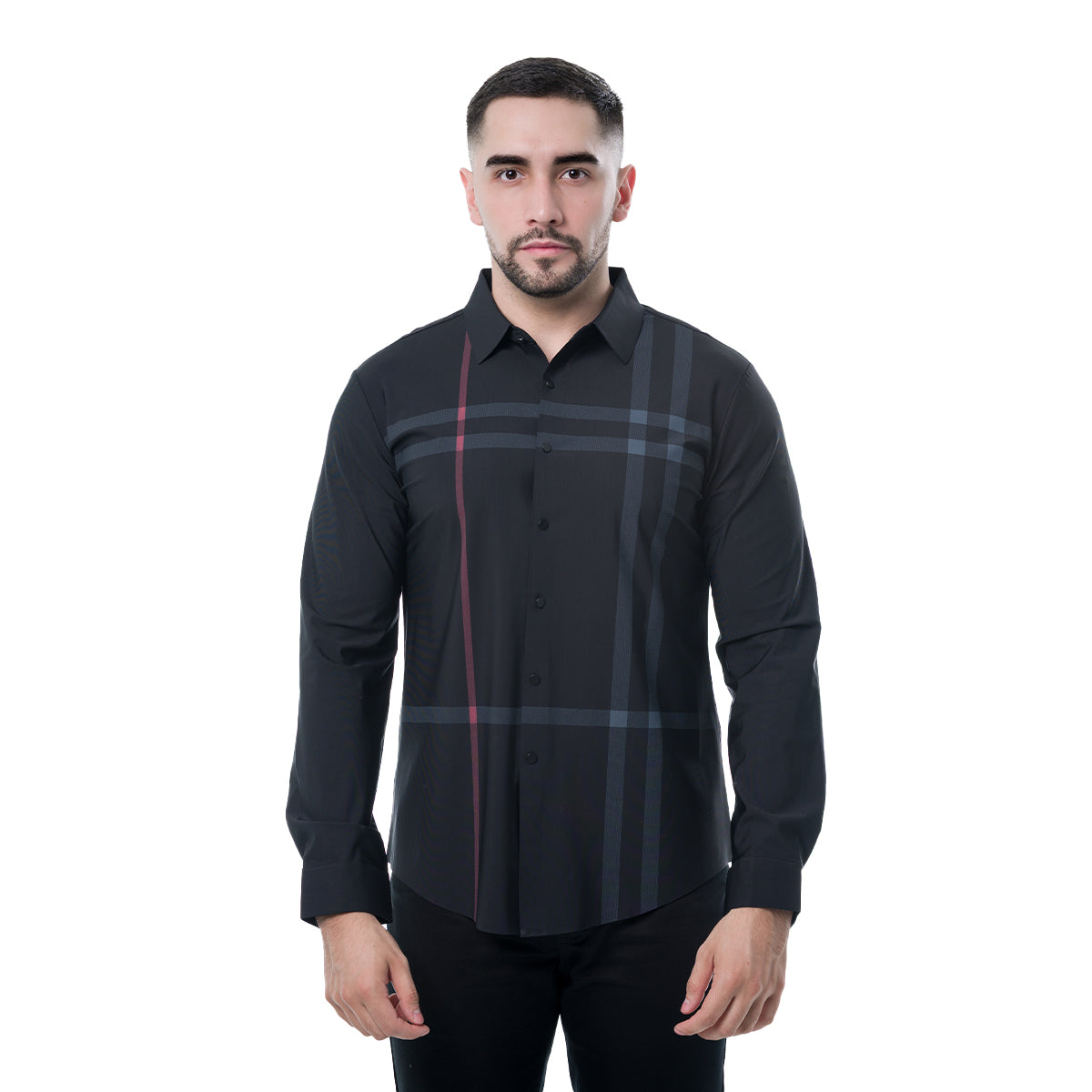 CAMISA MANGA LARGA BLACK MODERNO MJLSL217BLACK