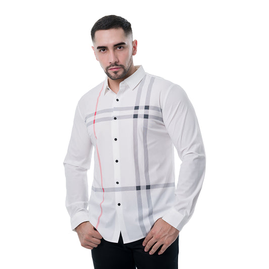 CAMISA MANGA LARGA WHITE MODERNO MJLSL217WHITE