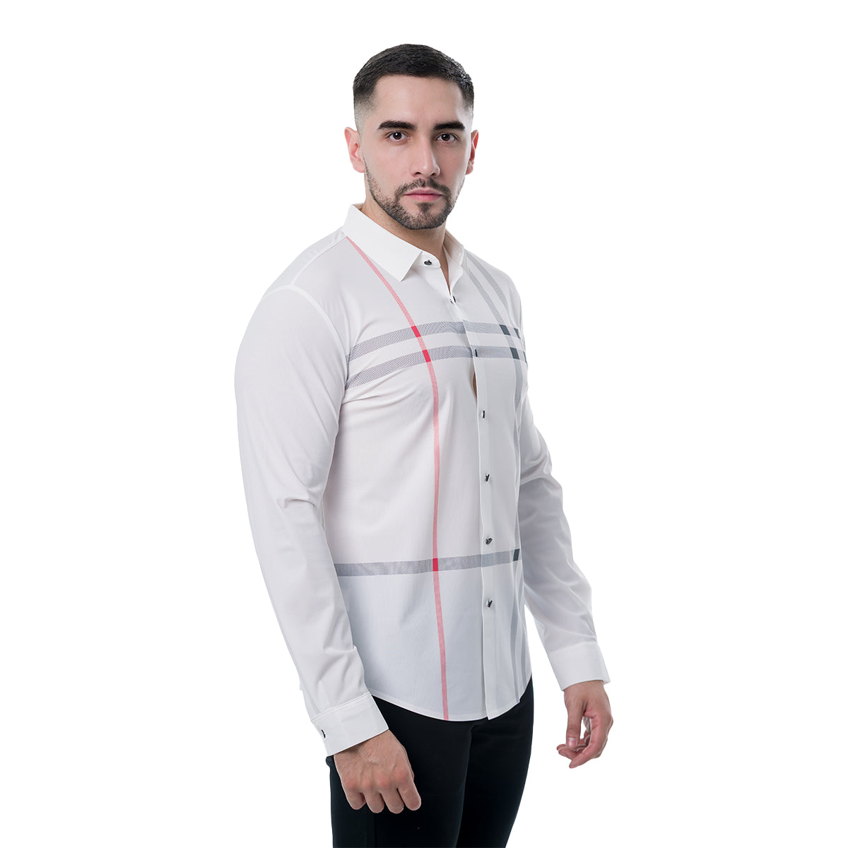 CAMISA MANGA LARGA WHITE MODERNO MJLSL217WHITE