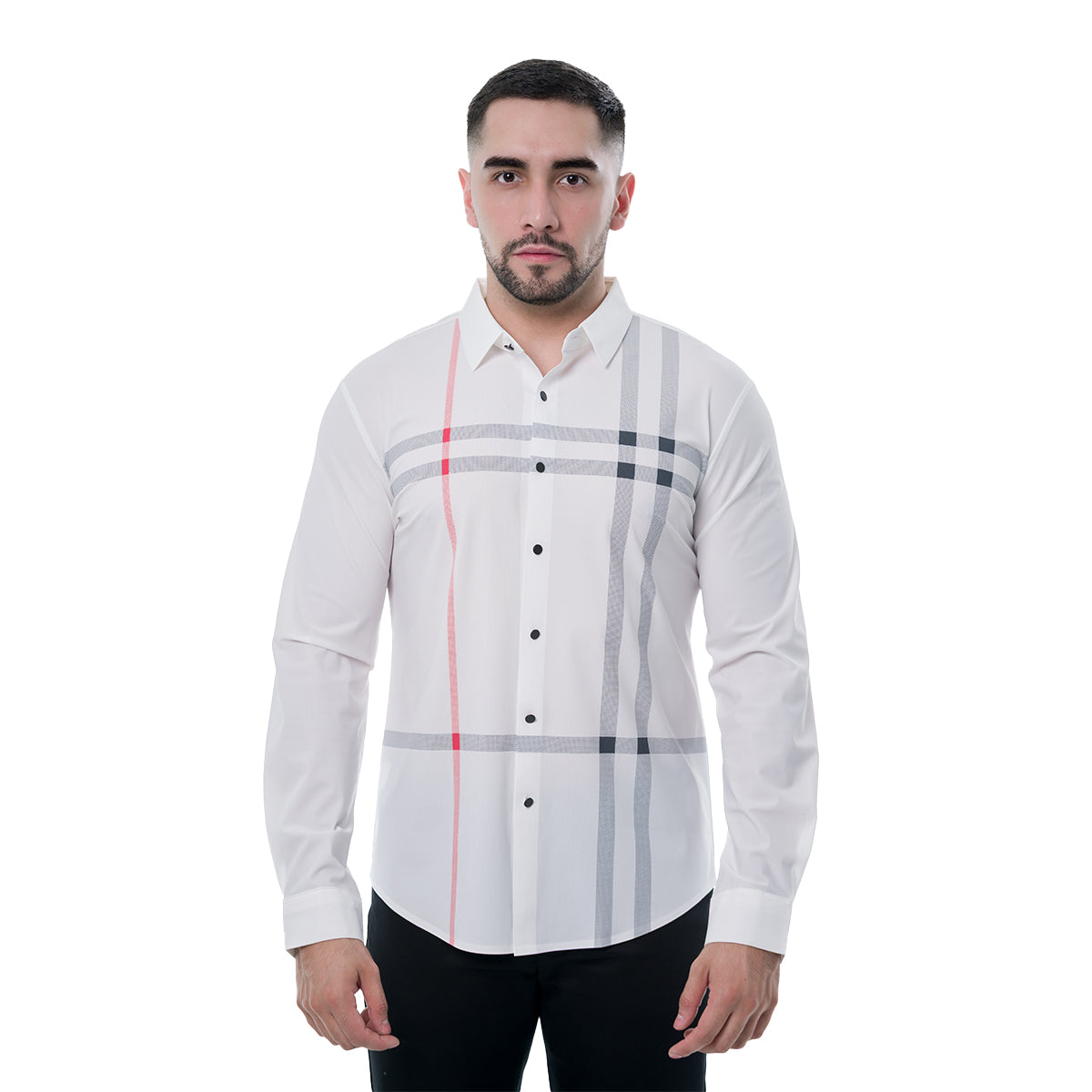 CAMISA MANGA LARGA WHITE MODERNO MJLSL217WHITE