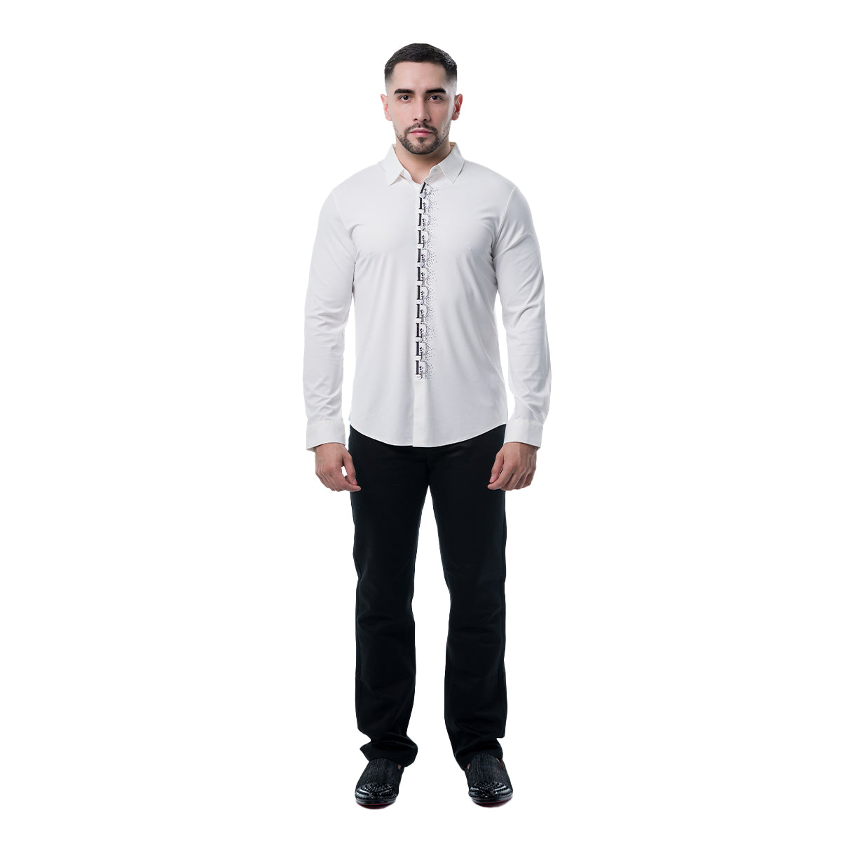 CAMISA MANGA LARGA WHITE MODERNO MJLSF108WHITE