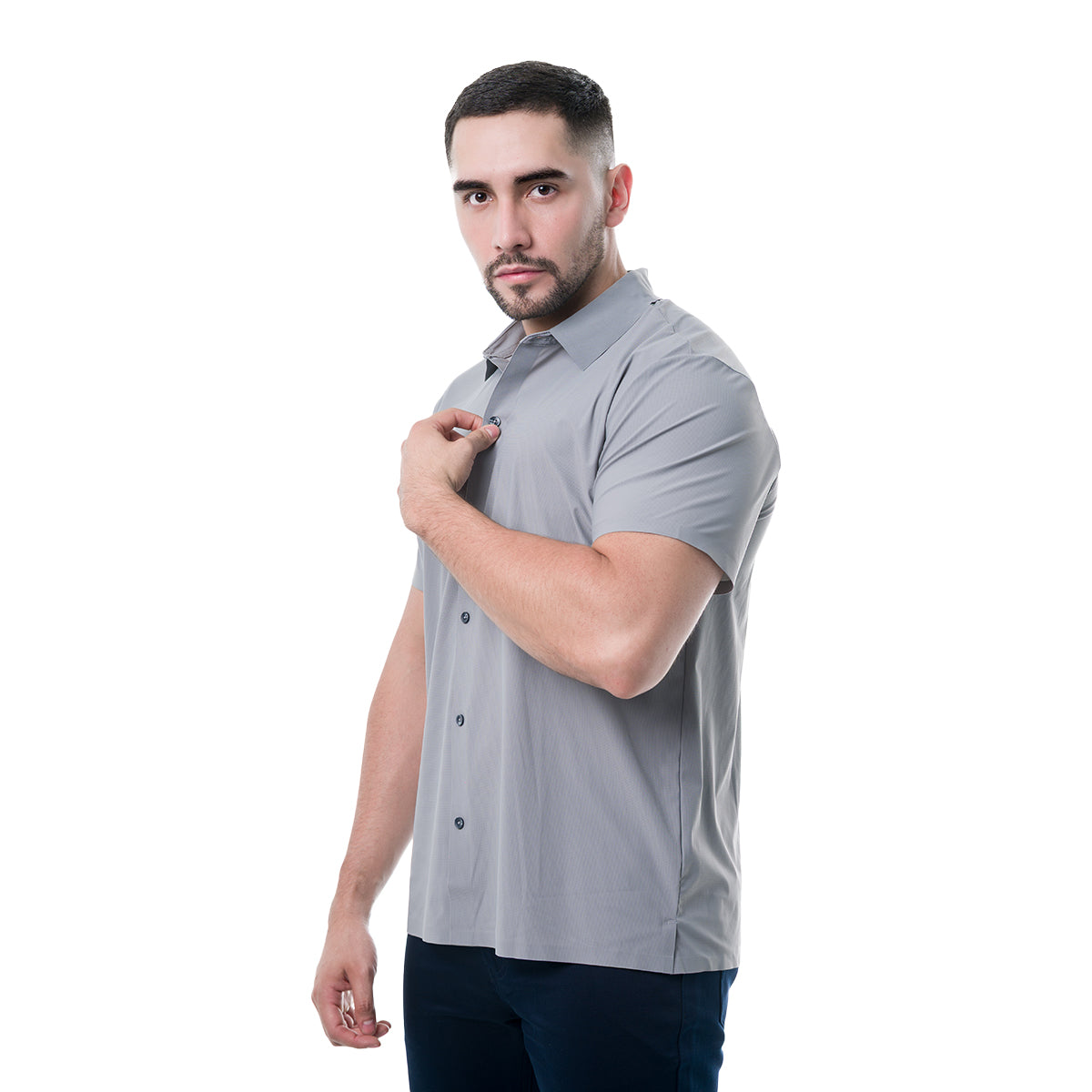 PLAYERA GRAY COLLOR'S COUTURE LUXURY417GRAY