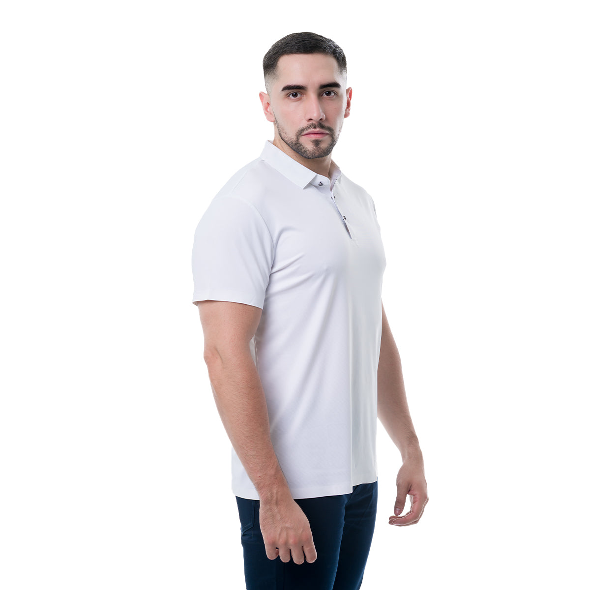 PLAYERA WHITE COLLOR'S COUTURE POLO305WHITE