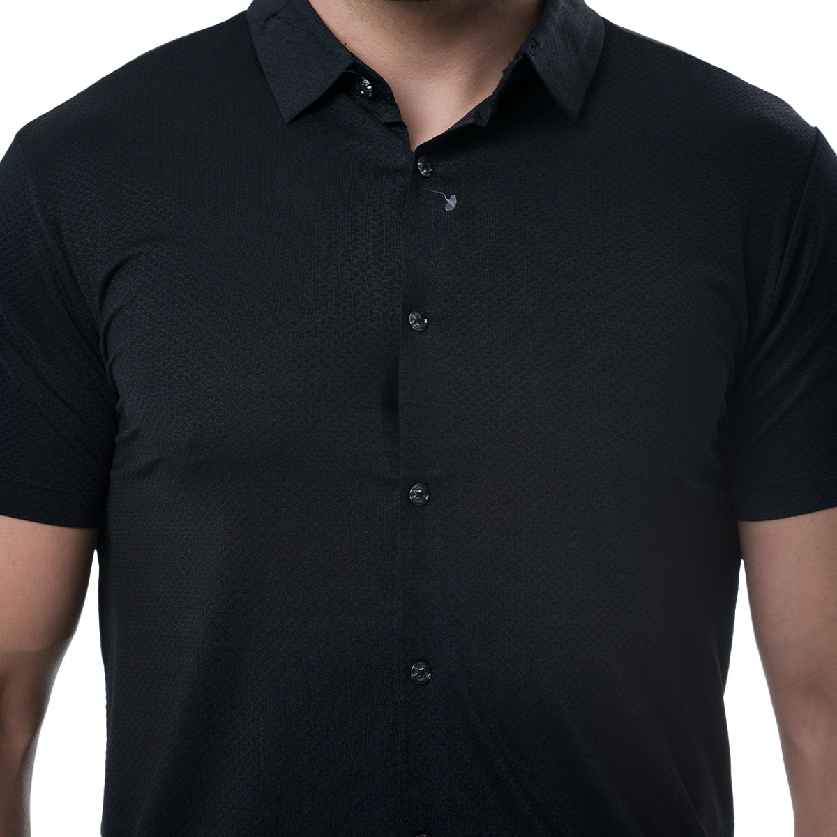 CAMISA MANGA CORTA BLACK COLLOR'S COUTURE LUXURY421BLACK