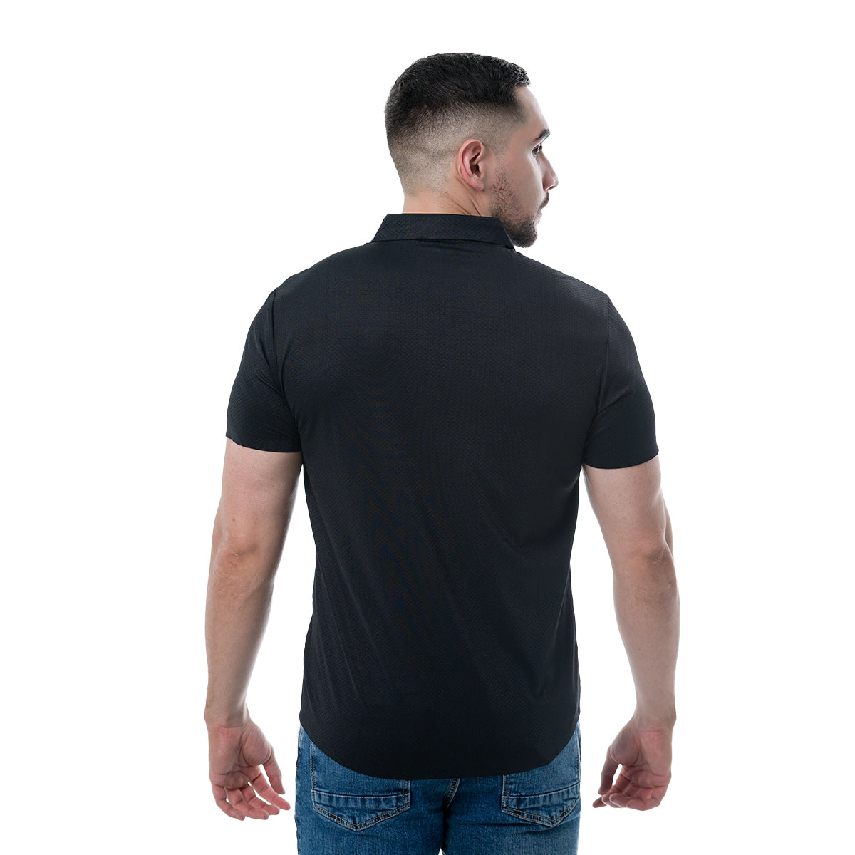 CAMISA MANGA CORTA BLACK COLLOR'S COUTURE LUXURY421BLACK