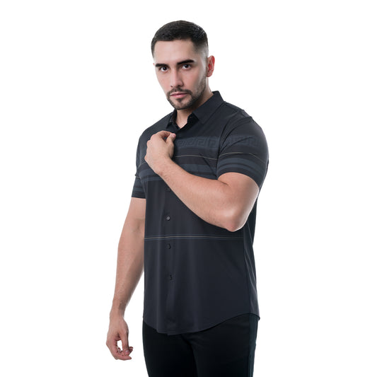 CAMISA MANGA CORTA BLACK MODERNO MJLSS216BLACK