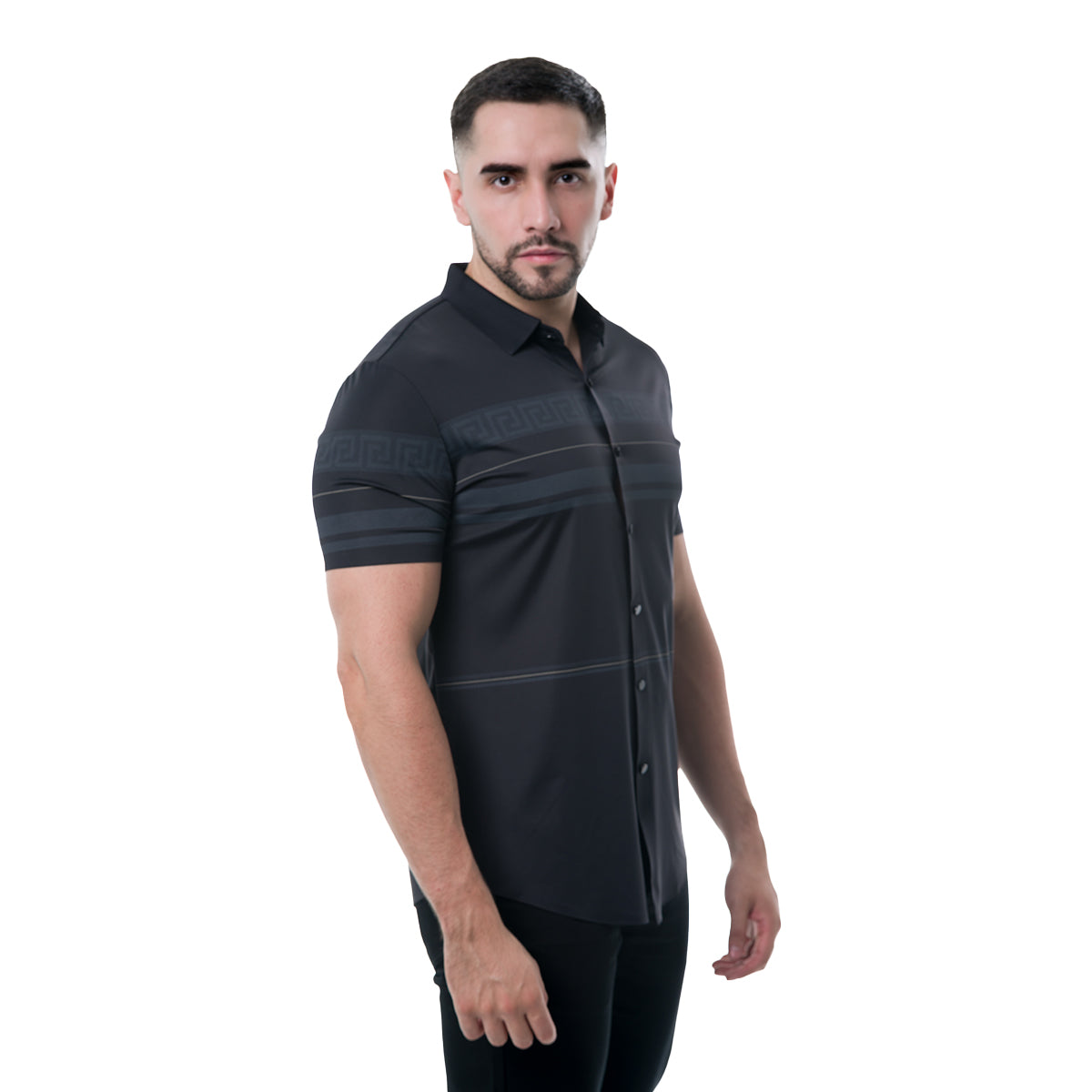 CAMISA MANGA CORTA BLACK MODERNO MJLSS216BLACK