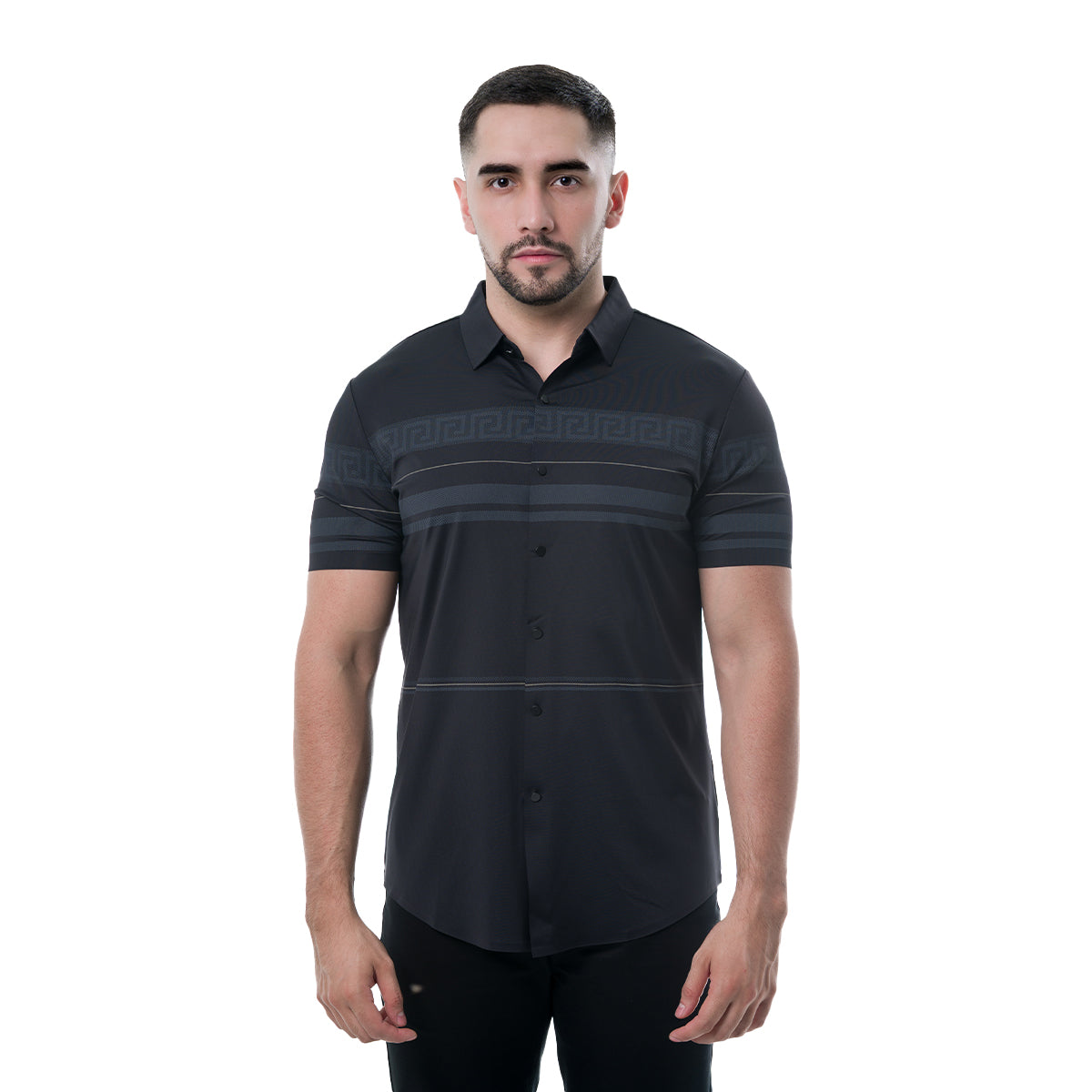 CAMISA MANGA CORTA BLACK MODERNO MJLSS216BLACK