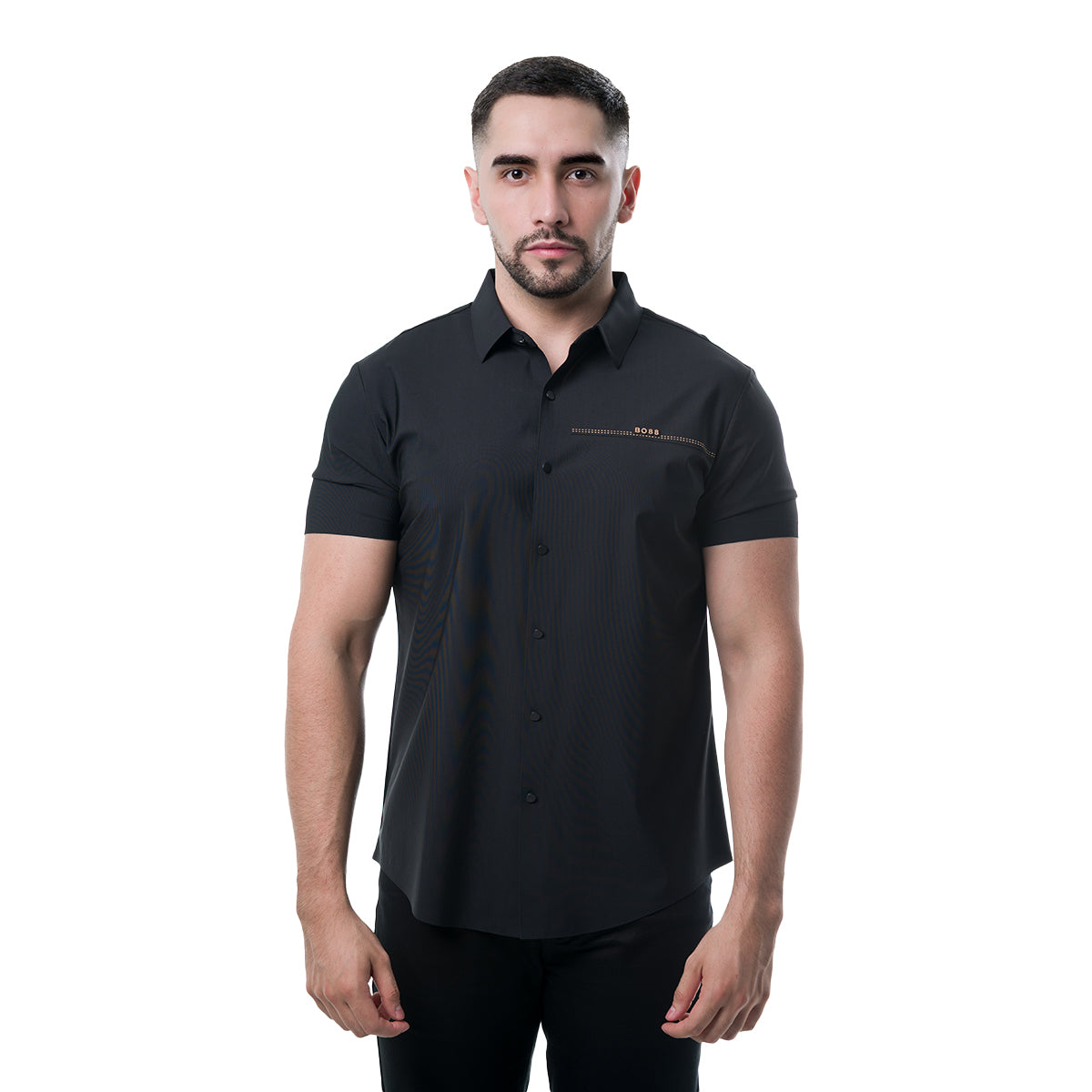 CAMISA MANGA CORTA BLACK MODERNO MJLSS214BLACK