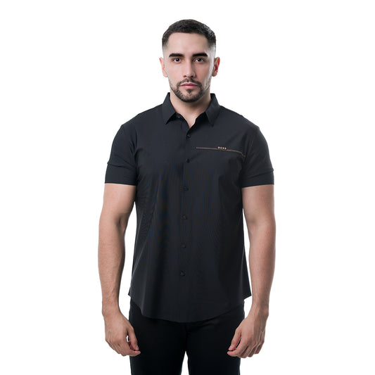 CAMISA MANGA CORTA BLACK MODERNO MJLSS214BLACK