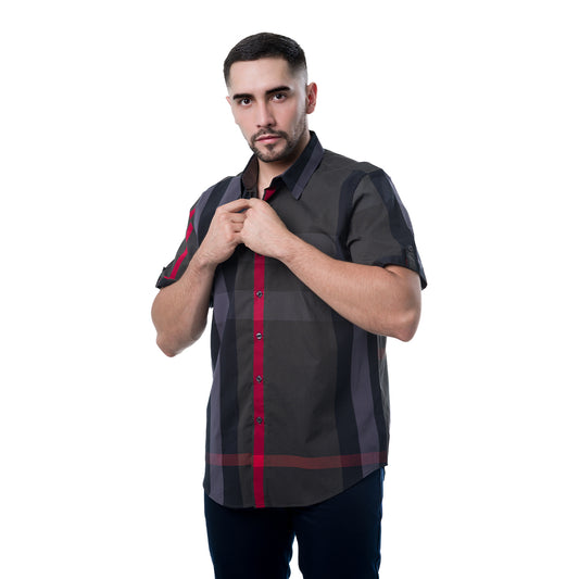 CAMISA MANGA CORTA GREY CLAVI CJSS207GREY