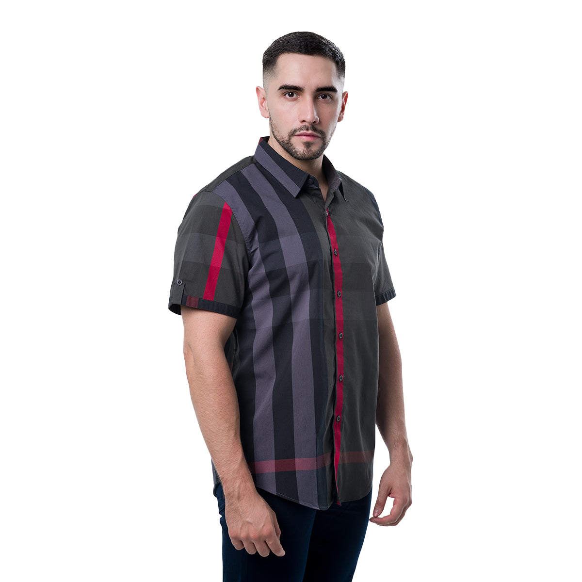 CAMISA MANGA CORTA GREY CLAVI CJSS207GREY
