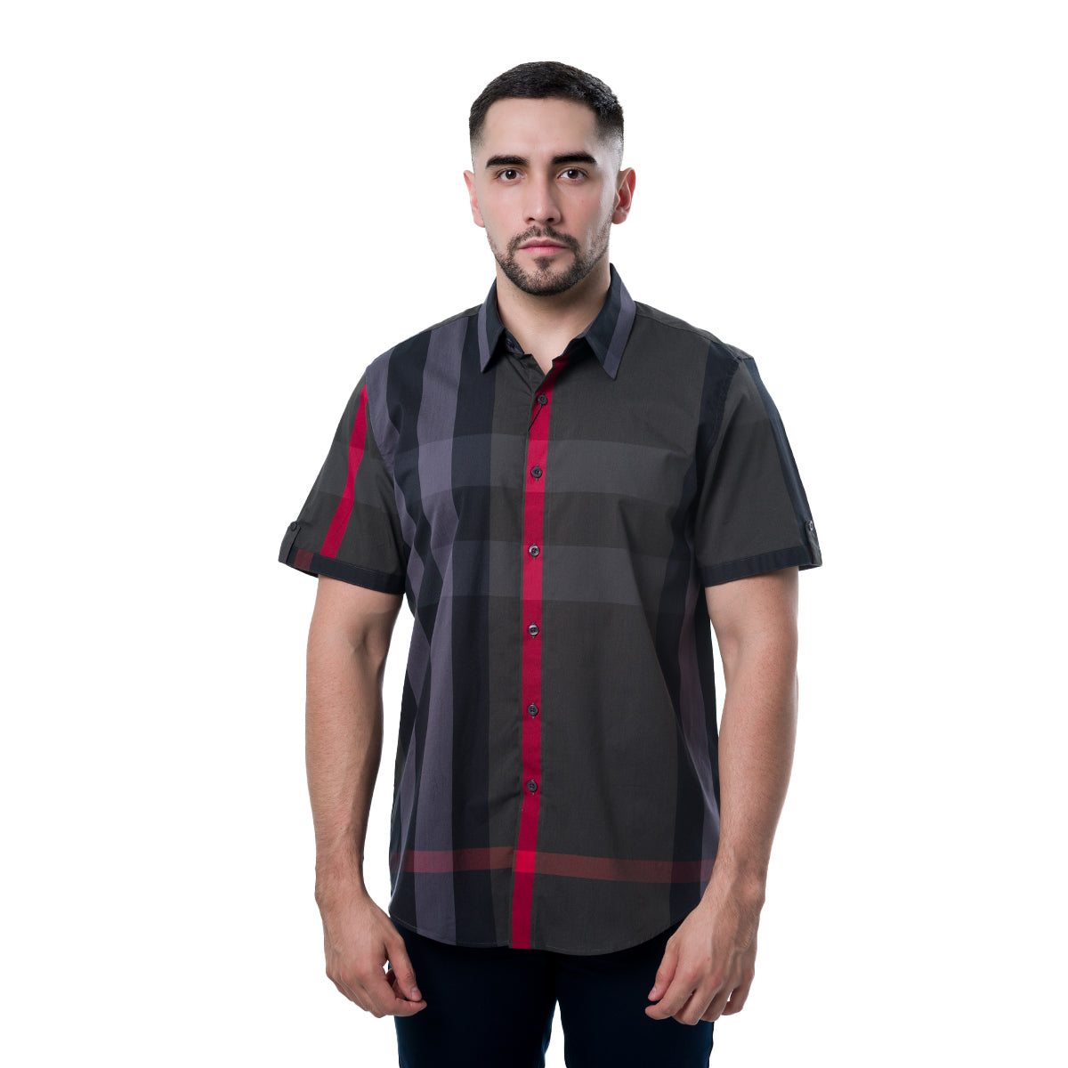 CAMISA MANGA CORTA GREY CLAVI CJSS207GREY
