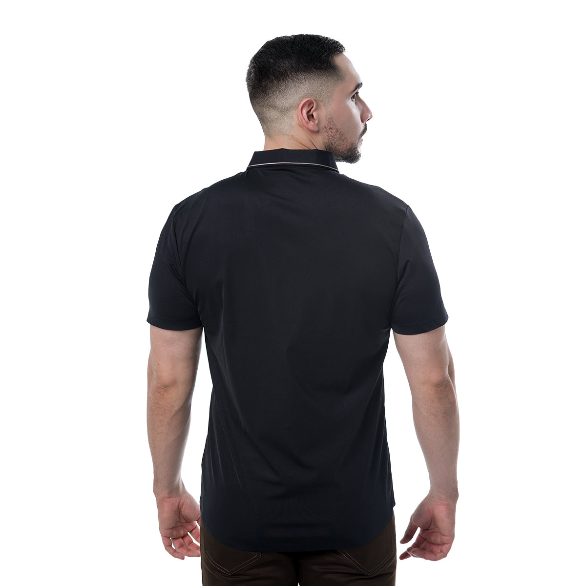CAMISA MANGA CORTA BLACK COLLOR'S COUTURE LUXURY424BLACK