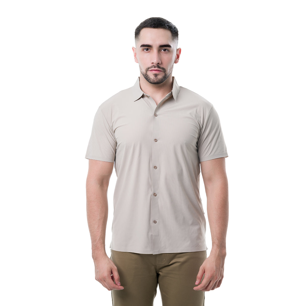 CAMISA MANGA CORTA BEIGE COLLOR'S COUTURE LUXURY417BEIGE