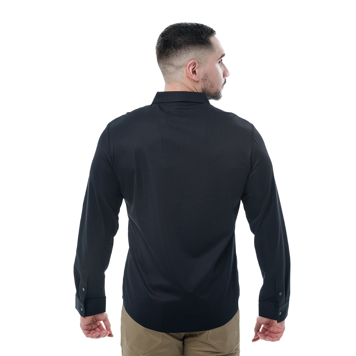 CAMISA MANGA LARGA BLACK MODERNO MJLSL201BLACK