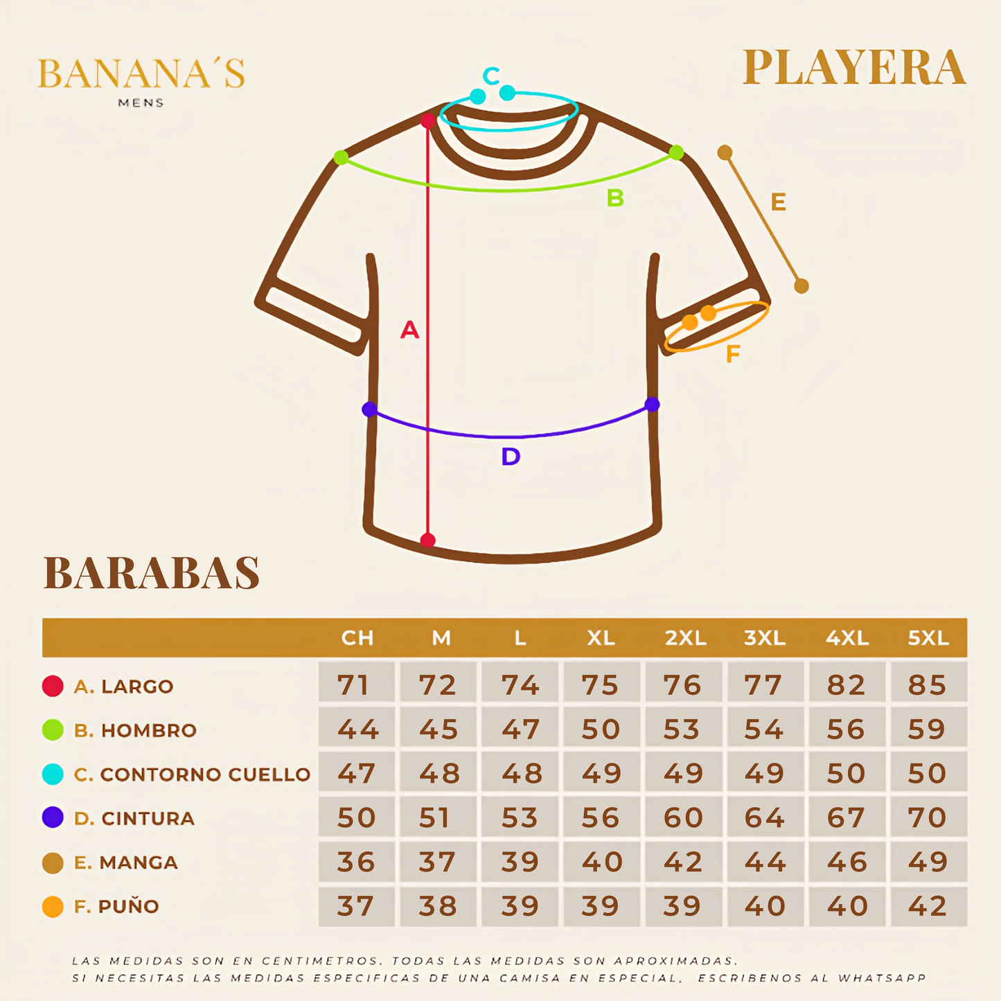 PLAYERA BARABAS BROWN 5P16BROWN