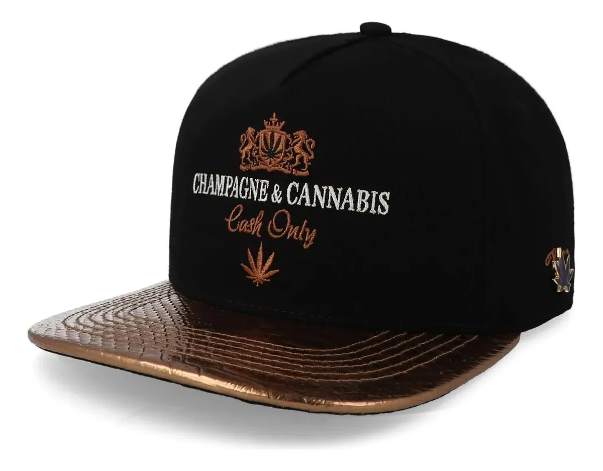 GORRA CASH ONLY CHAMPAGNE CANNABIS SNAP