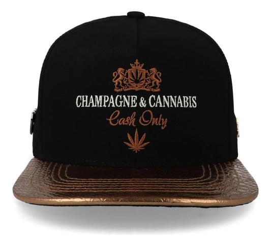 GORRA CASH ONLY CHAMPAGNE CANNABIS SNAP