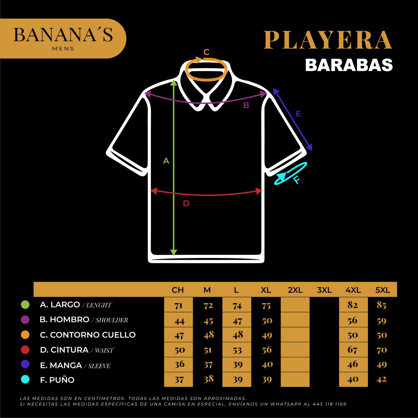 PLAYERA BARABAS GOLD 3P10GOLD