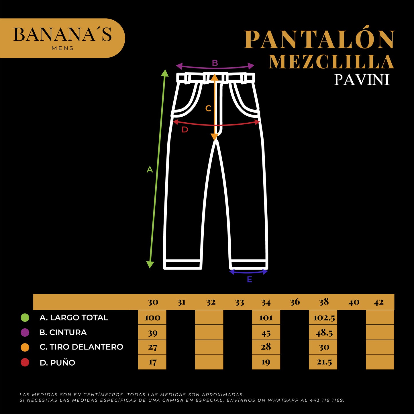 PANTALON PAVINI P1841BLACK 100% ORIGINAL